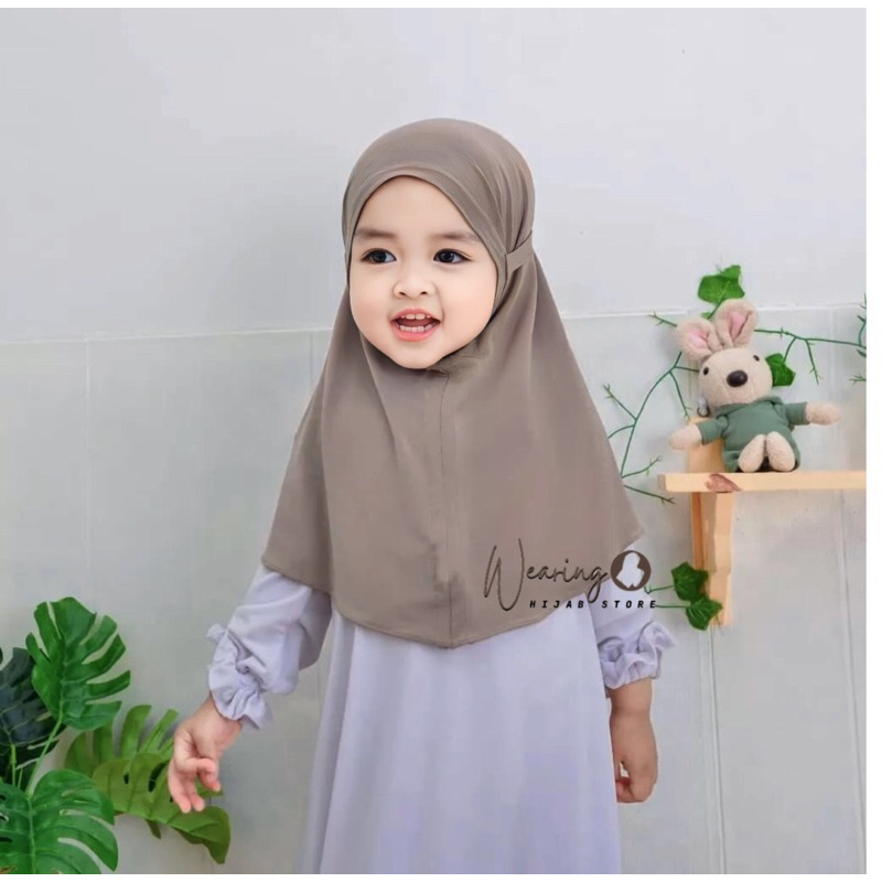 Jilbab Anak Bergo Maryam Jersey Tali 0 - 3 Tahun