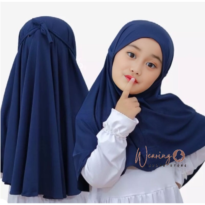 Bergo Maryam Jersey Tali Remaja 4 - 10 Tahun