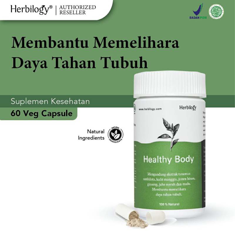 Herbilogy healthy body 60 veg caps / daya tahan tubuh / kesehatan