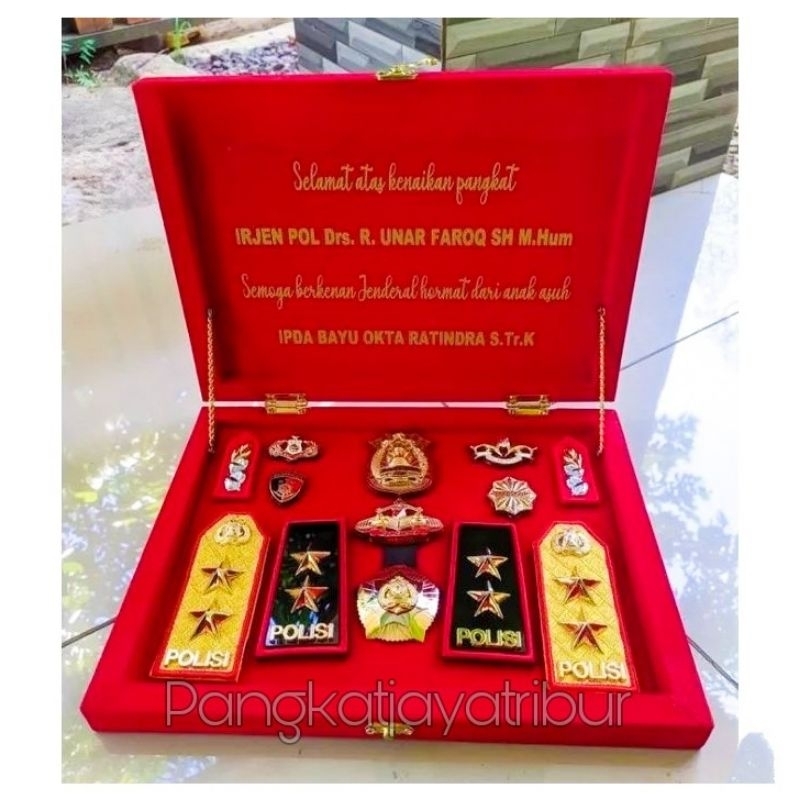 PANGKAT IRJEN POLISI PDH PDU SET BOX CUSTOM Perlengkapan Polri