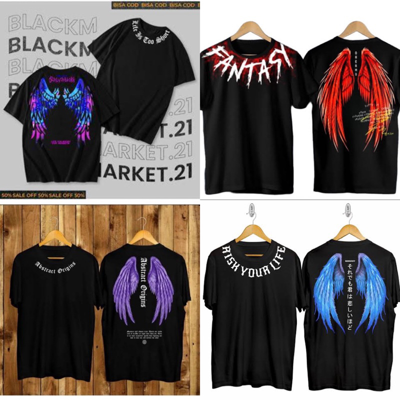 KAOS ATASAN SAYAP ANGEL WINGS MURAH DISTRO