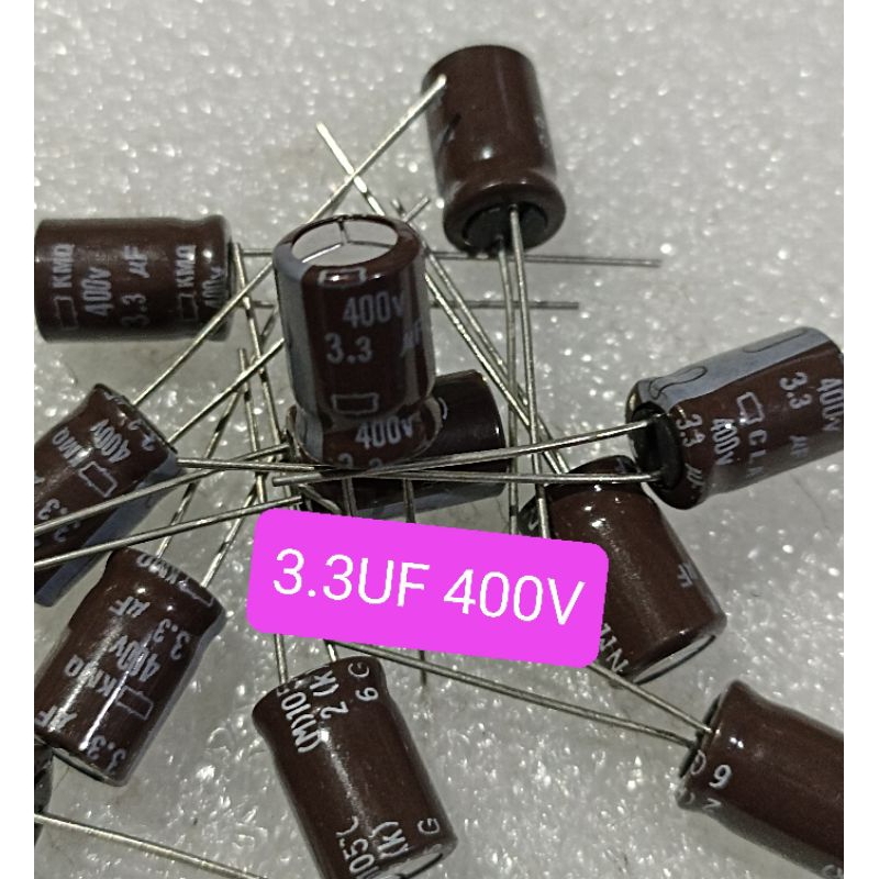 10BUAH ELCO 3.3UF 400VOLT ELKO 3.3 UF 400 VOLT 3.3 UF 400V