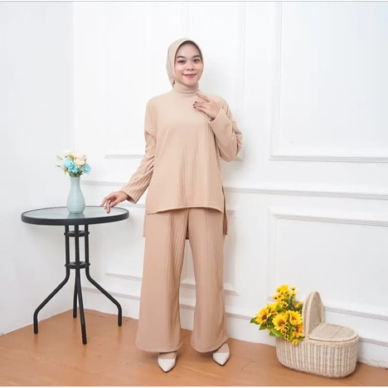 [F-TREE] ONE SET OVERSIZE LUCIA KNIT PREMIUM TERMURAH KEKINIAN VIRAL SETELAN MODIS BEST SELLER