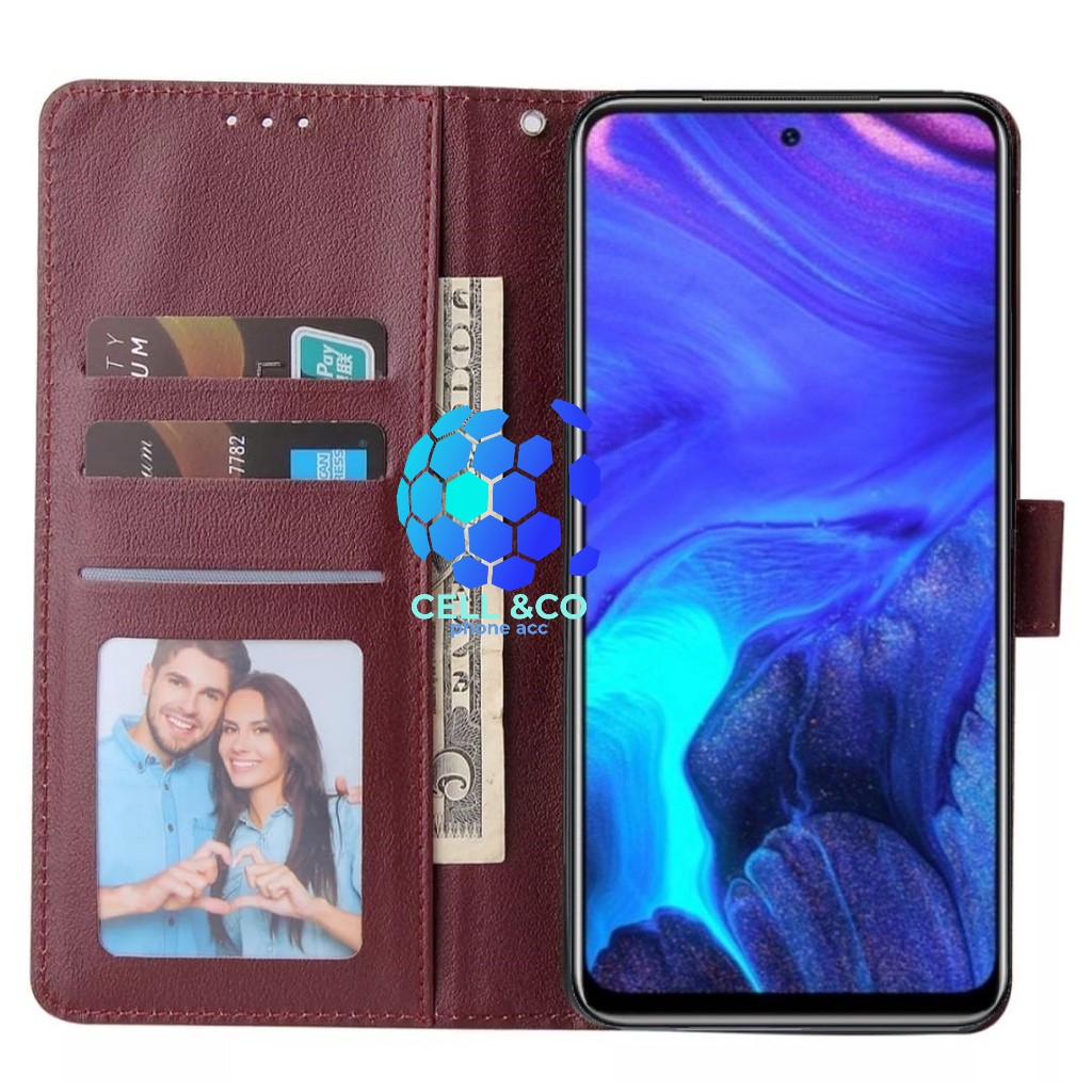 FLIP COVER XIAOMI REDMI NOTE 12 5G LEATHER WALLET PREMIUM FLIP CASE BUKA TUTUP KESING HP CASING FLIP CASE WALLET