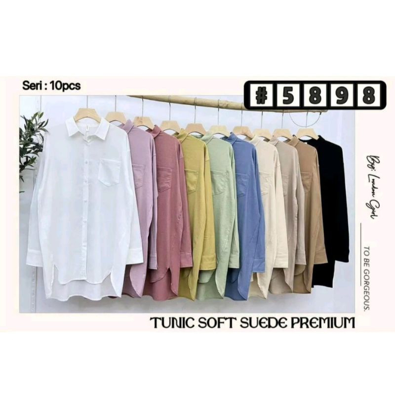 Tunik Import kemeja suede by London girl