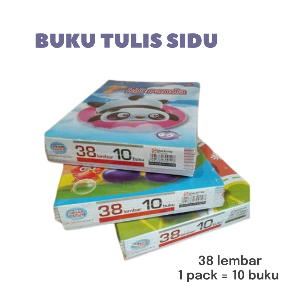 

[ 1 Pack isi 10 Buku ] Buku Tulis Sidu 38 Lembar