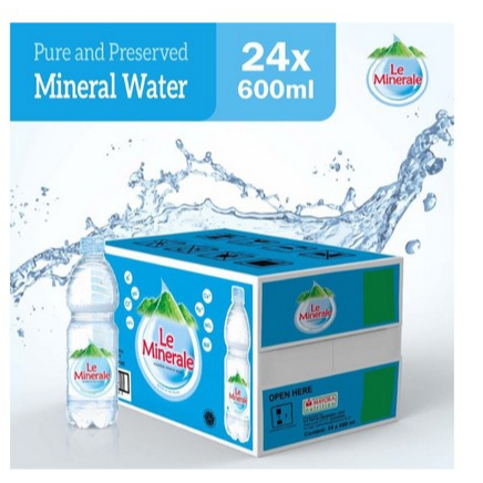

Air Minum Le Minerale 600 ml 1 DUS ISI 24 BOTOL
