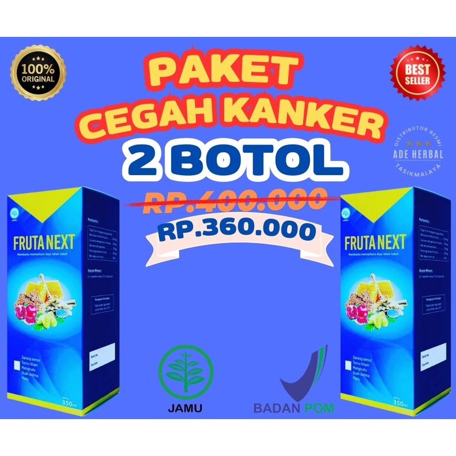 PAKET 2 BOTOL FRUTANEXT Vitamin Herbal Tingkatkan Daya Tahan Tubuh/Imun/Cegah Kanker Flu Demam Batuk