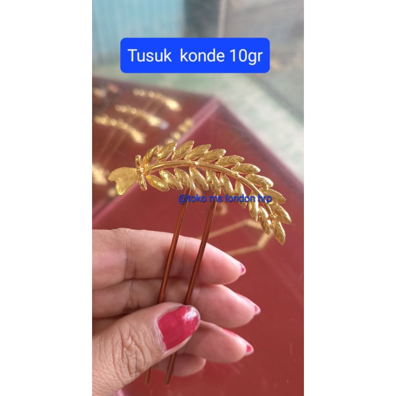 Tusuk Konde Bunga/Gondang Gondang Mas London LM asli 24K Kadar 999,9%.