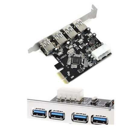 USB 3.0 4 Port PCIE Expansion Card PCI Express Adapter Pcie Card 4-Port