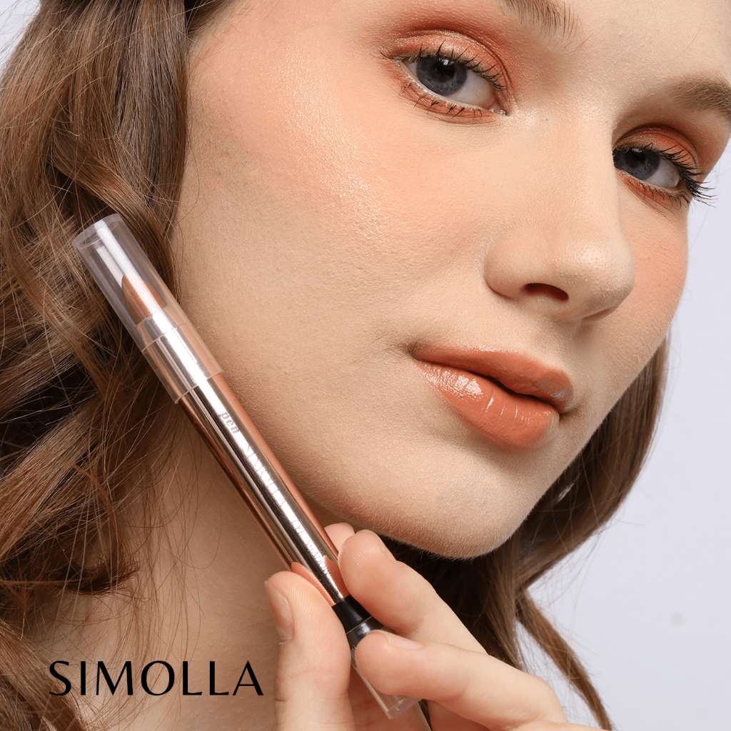 Eyeshadow Crayon Premium pigmented by SIMOLLA multifungsi 3in1 Eyeshadow,Highlighter,Contour 6varian