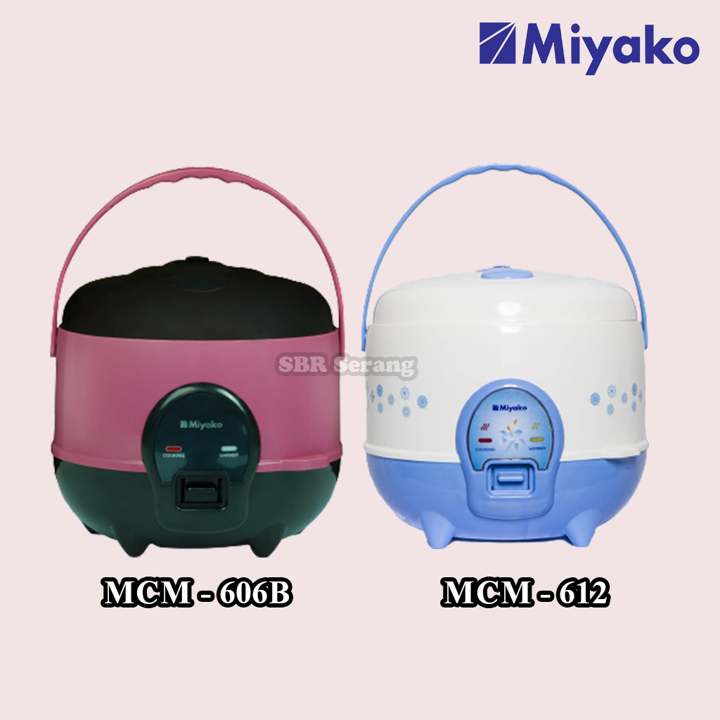 Rice cooker / Magic Com Miyako MCM 612 1.2 Liter (Biru) dan 606 SBC 0.6L (Hitam Pink)