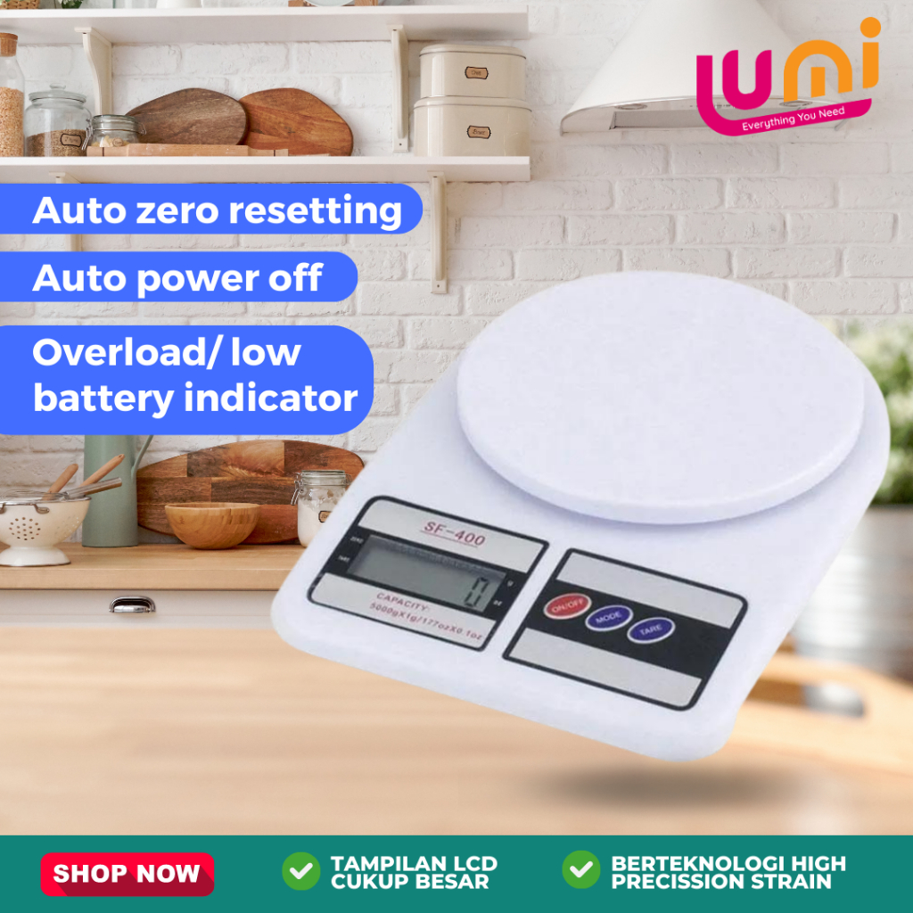 Timbangan Mini Digital Charge LED Peralatan Dapur Electronic Portable Kitchen Scale 10kg Taffware Digipounds Alat Bantu Ukur Berat Makanan Kopi Elektronik Rumah Serbaguna Akurasi 0.1g