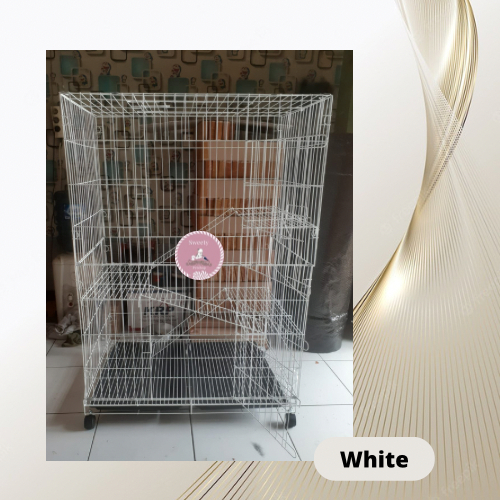 KANDANG KUCING 3 TINGKAT BESI TEBAL UKURAN 90X60X135CM  KANDANG HEWAN KANDANG KELINCI KANDANG ANJING-NODASTORE
