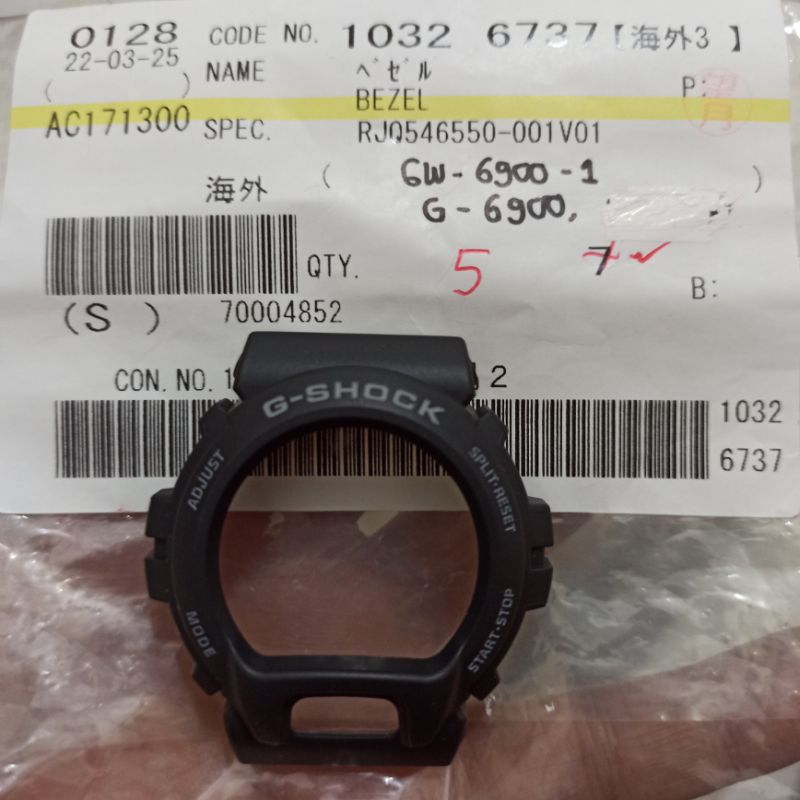 Bezel G-shock G-6900 GW-6900 GB-6900 Original