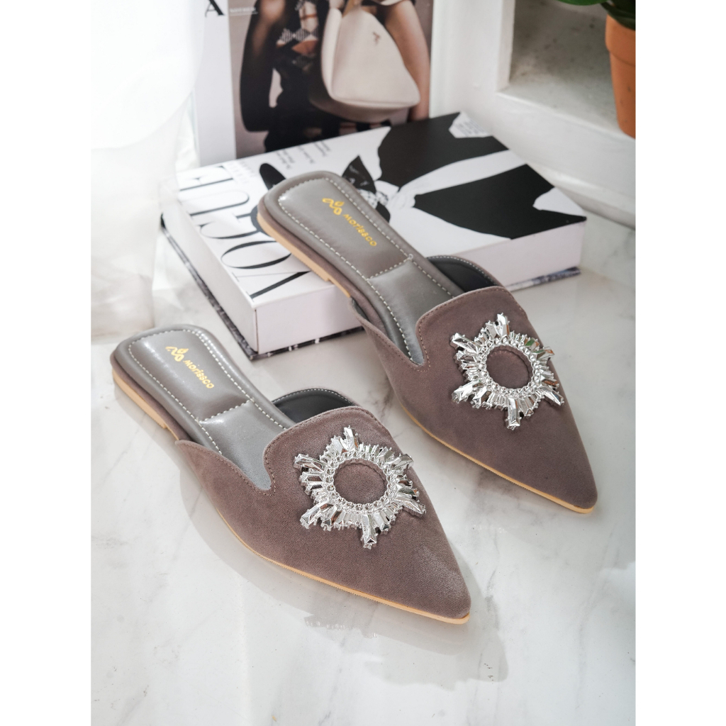 Sandal Flat Wanita Mules Helia B-RN 03