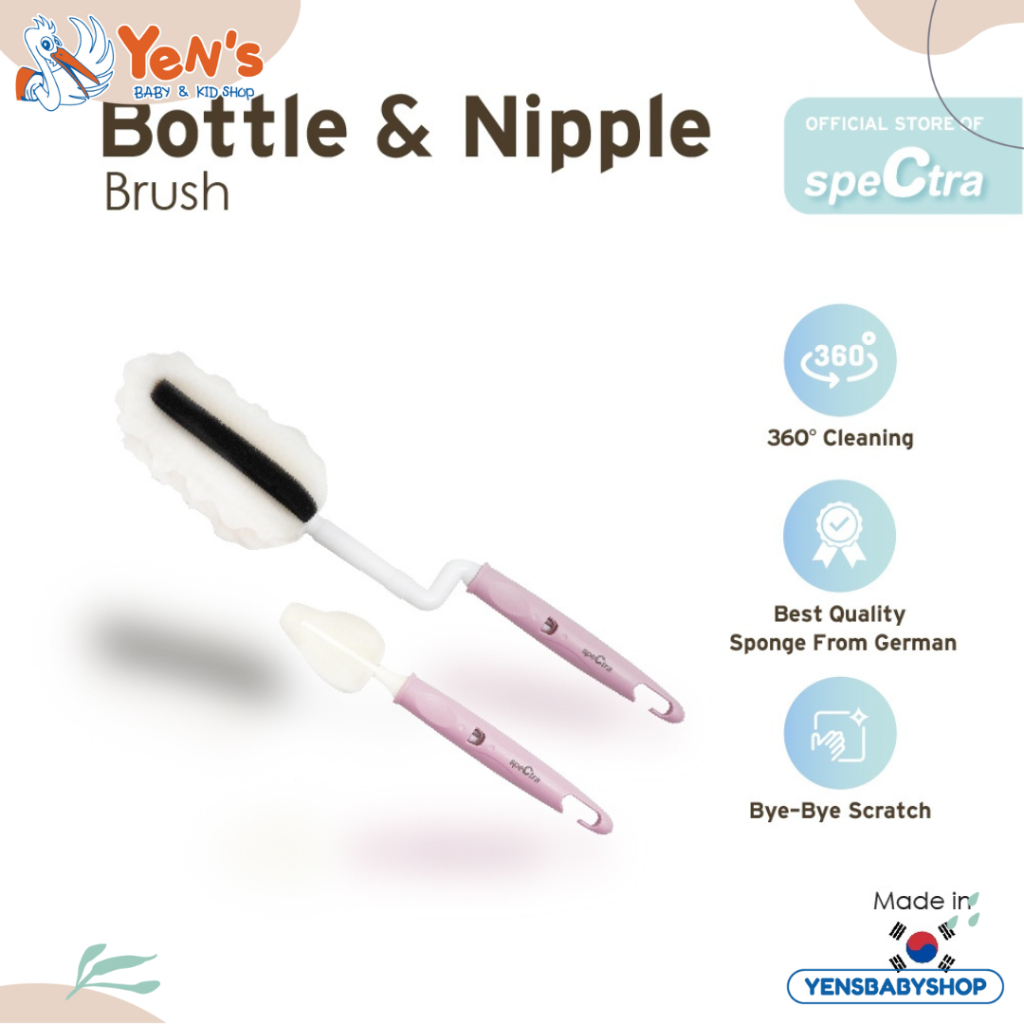 Spectra Bottle &amp; Nipple Brush - Pink