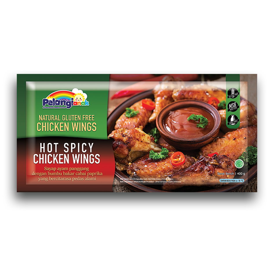 

PELANGI CHICKEN WINGS HOT SPICY 400GR