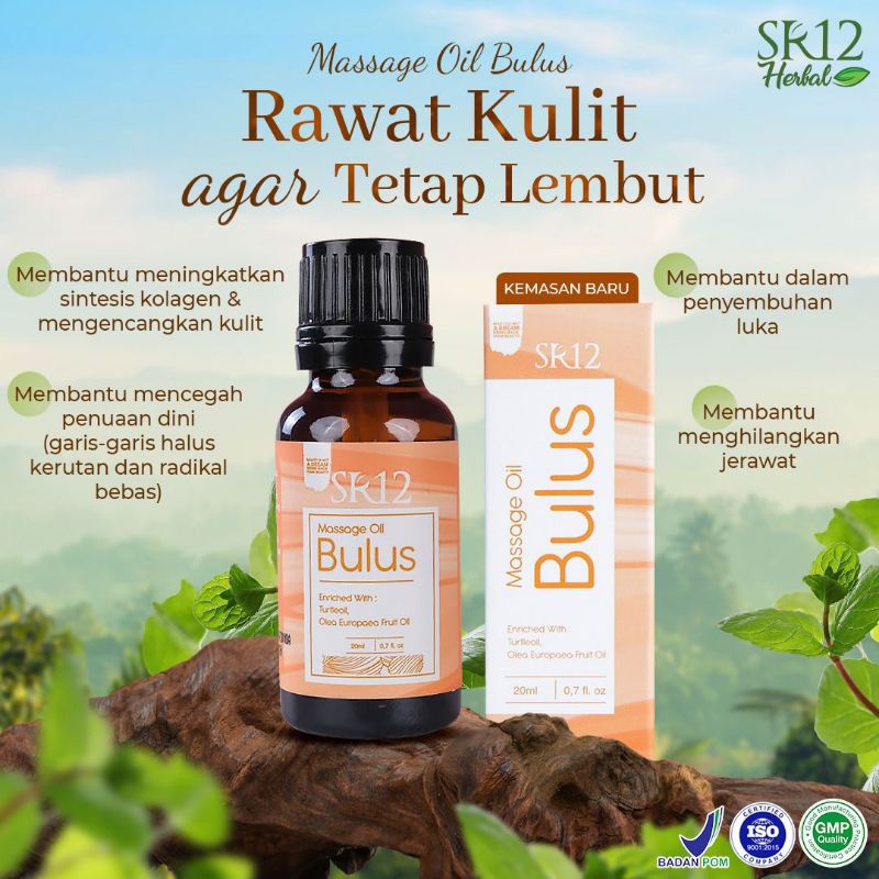 Emrans Minyak Bulus Original SR12 Message Oil Bulus Pembesar Payudara Penghilang Bekas Luka Obat Gat