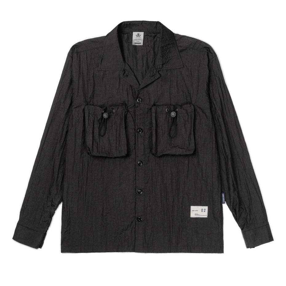 JAVAJONES Nylon Shirt Yuji Black| Kemeja Pria Wanita