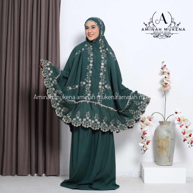 Mukena Dewasa Bordir PREMIUM Kejora Katun Renda Mewah