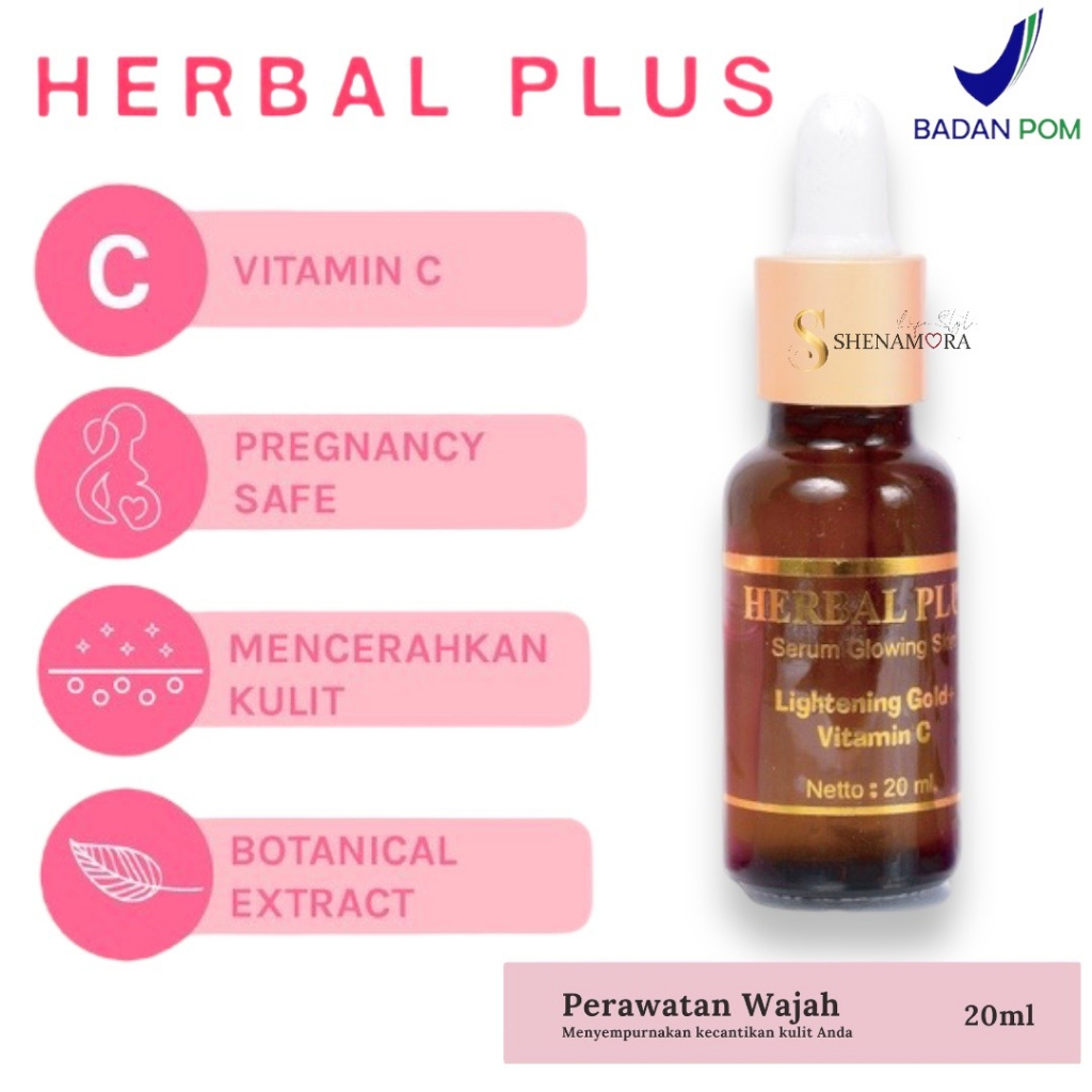 Herbal Plus Serum Glowing Skin Lightening Gold+Vitamin C 20 ml