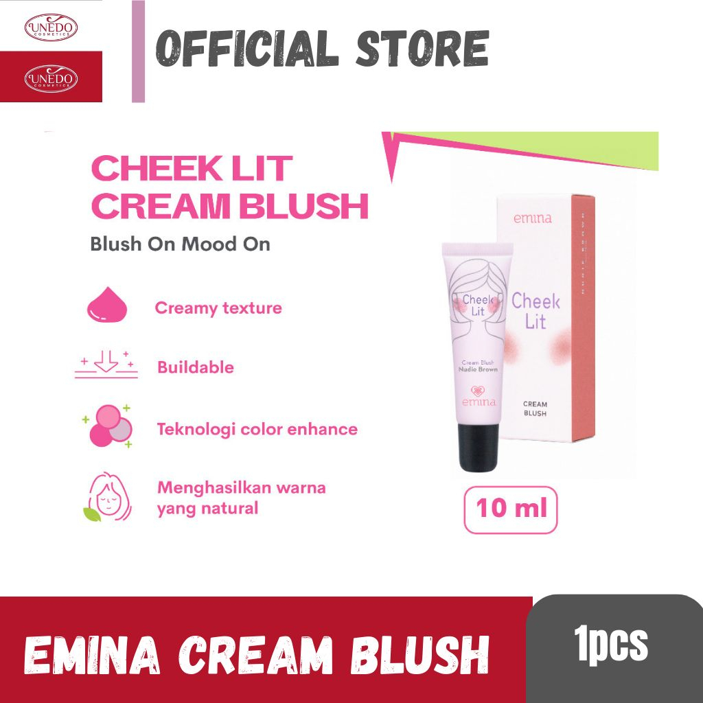 Emina Cheek Lit Cream Blush On-Perona Wajah Tahan Lama