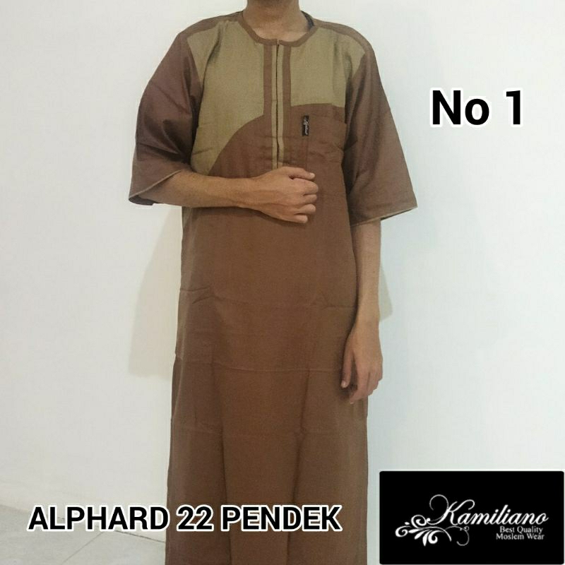 jubah pria kamiliano Alphard 22 pendek