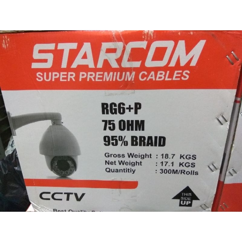 Kabel CCTV RG6 DC Power 300 meter Kabel CCTV RG6 Starcom