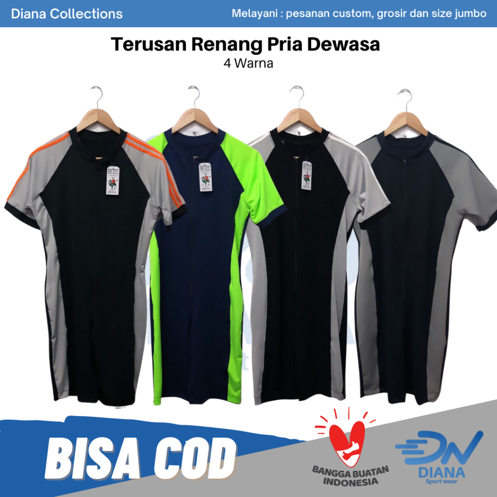 Baju renang diving pria | baju renang terusan pria | baju renang sleting pria jumbo | pakaian renang