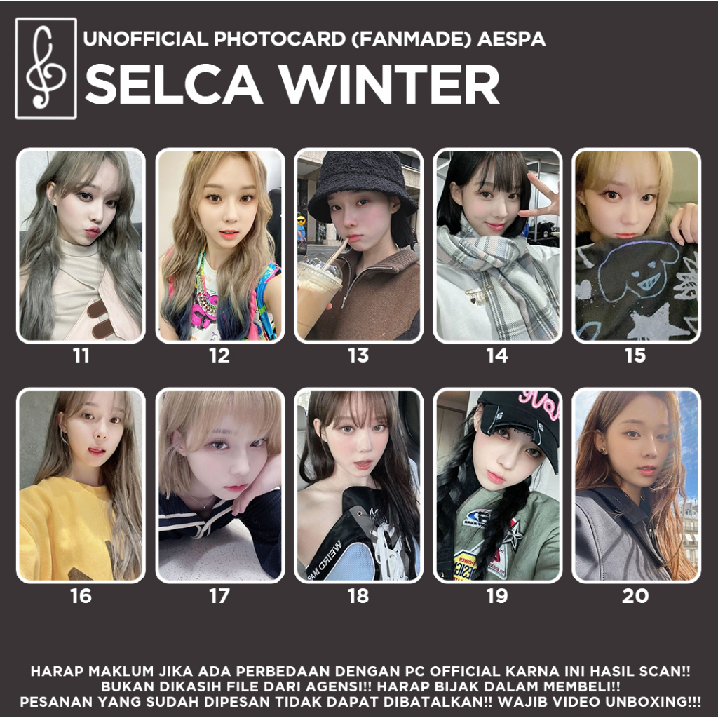 [AESPA] SELCA WINTER PHOTOCARD UNOFFICIAL