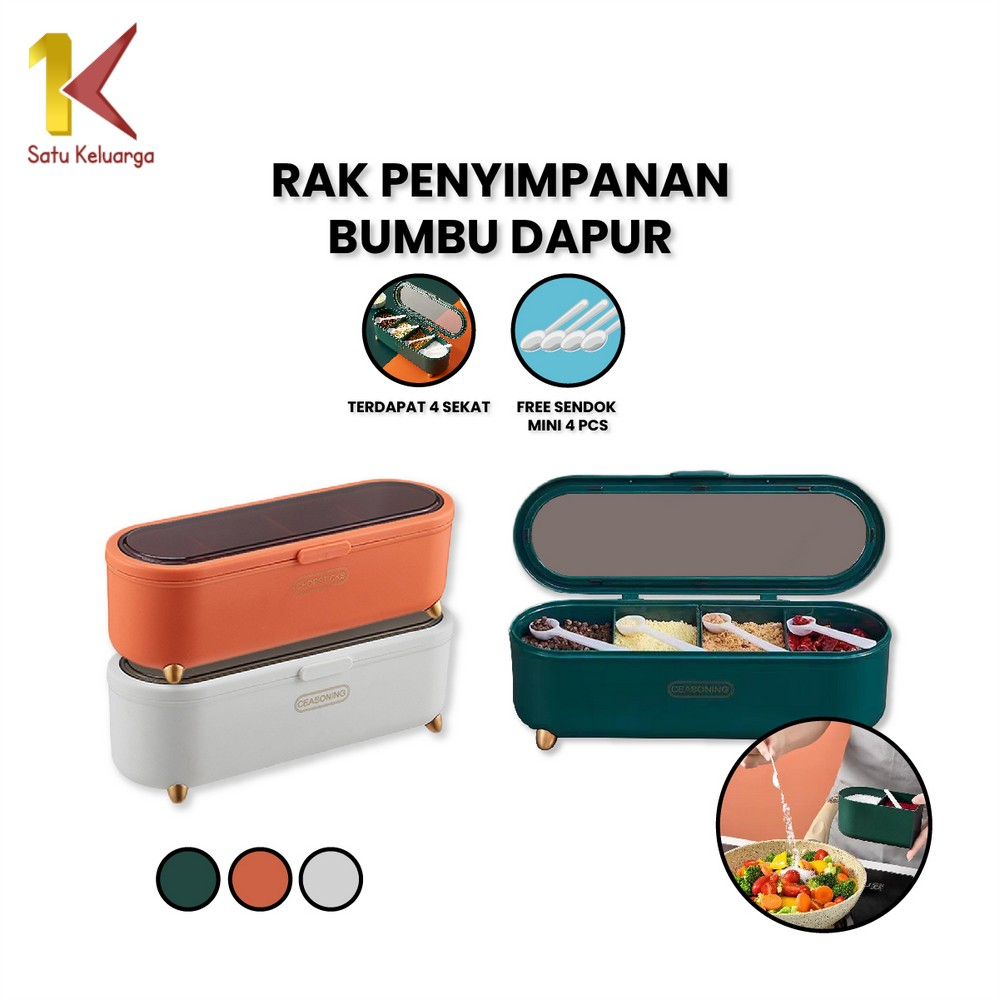 Satu Keluarga Tempat Bumbu Dapur Serbaguna C860 Tempat Penyimpanan Bumbu Dapur Minimalis / Seasoning