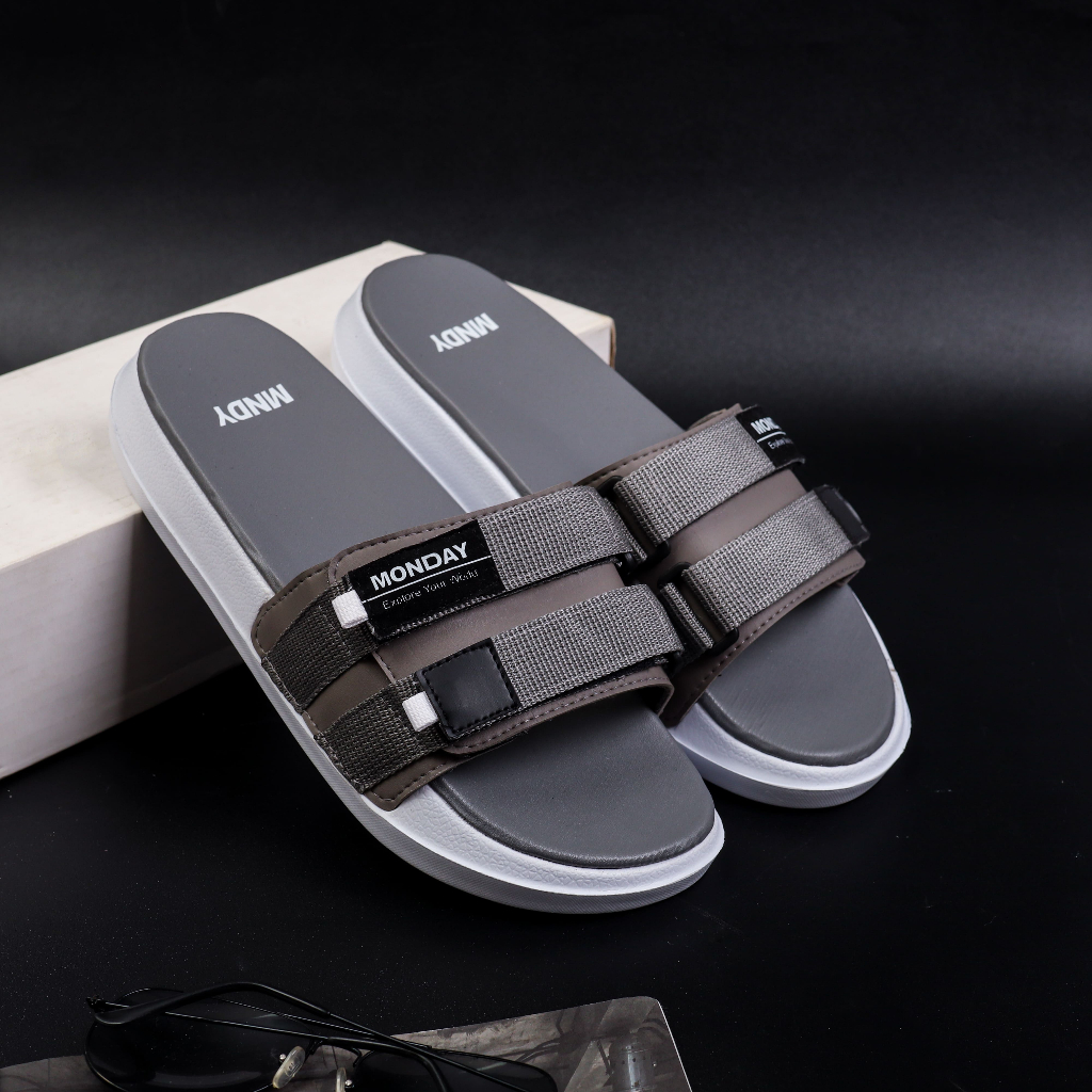 ANT X MNDY - BUNDLING - Pervez Grey X ANT302 Grey - Sandal slide slop Unisex