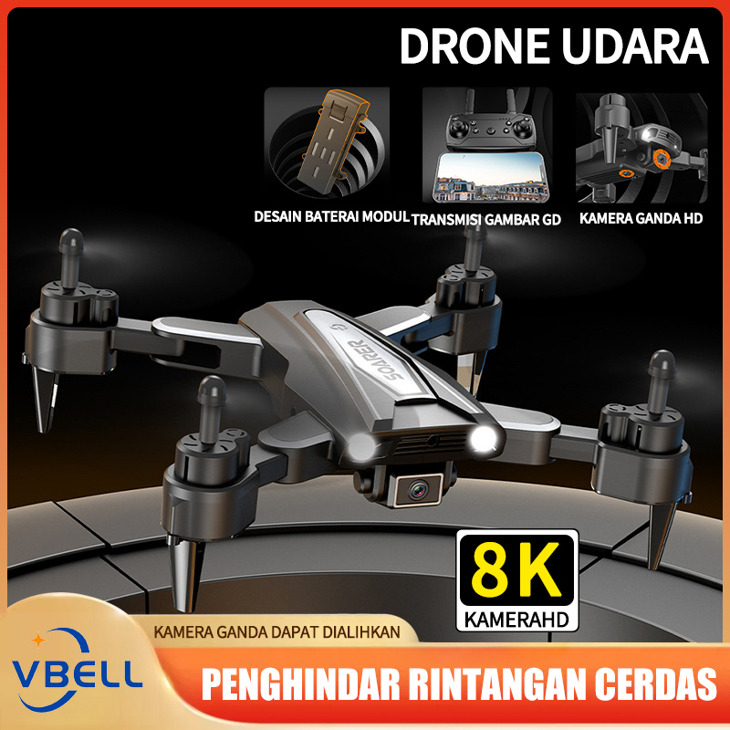 Drone E99 K3 PRO Mini Drone 4 K HD Dual kamera WIFI FPV Penghindaran Rintangan Lipat Profesional RC Drone Quadcopter