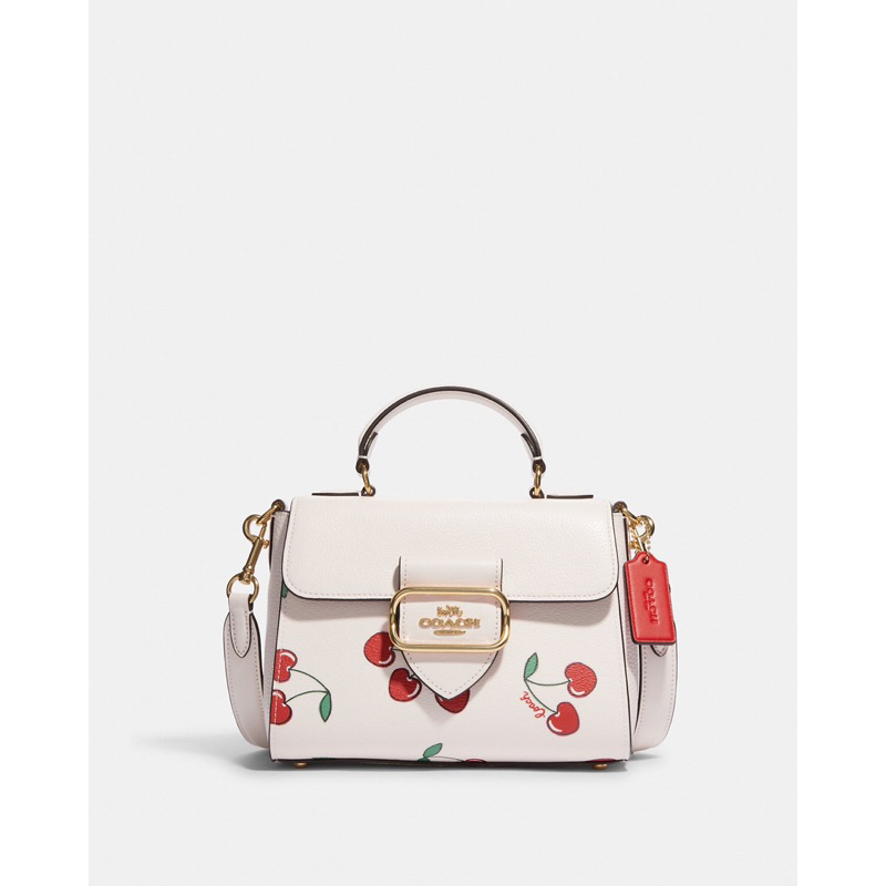 Coach Morgan Top Handle Satchel With Heart Cherry Print (CF 419)