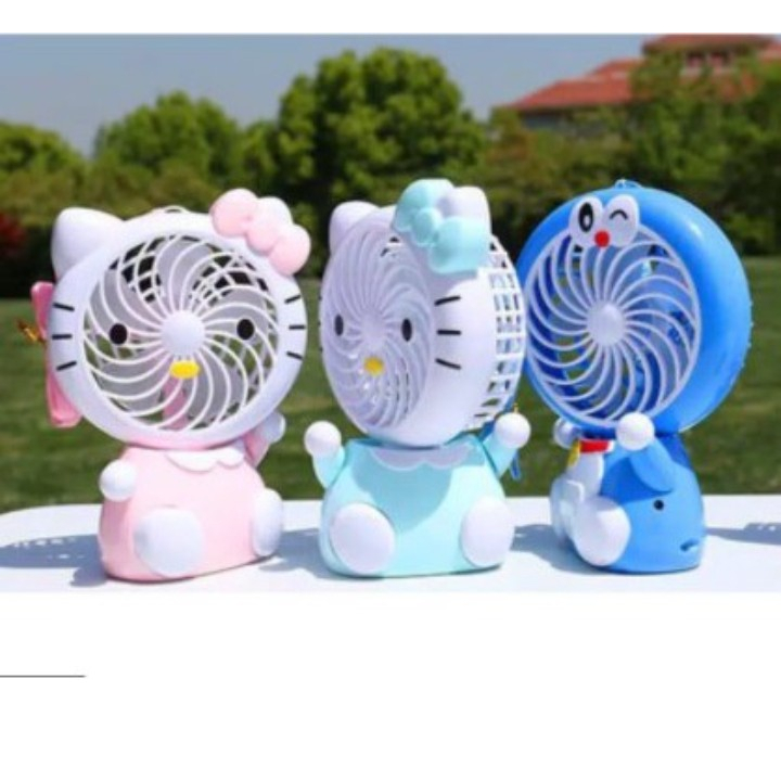 Kipas Angin Meja Mini Fan Karakter SX-112 HELLO KITTY DORAEMON BERKUALITAS