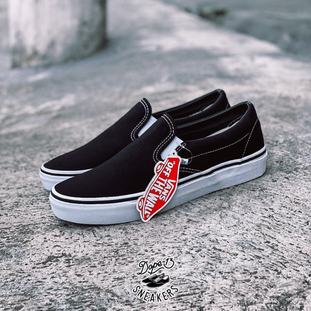 Vans Slip On Black White Original