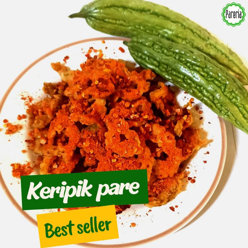 

[CAMILAN LEBARAN] Keripik pare tepung tipis kaya rempah 200g by pareria