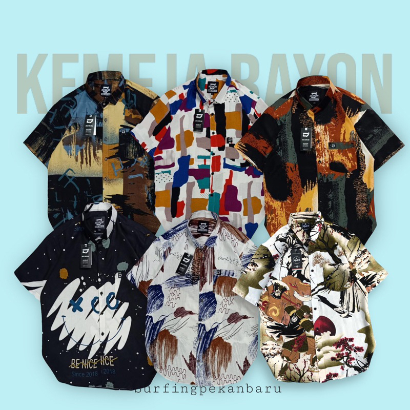 KEMEJA PRINTING (RAYON) |BAHAN JATUH | PREMIUM