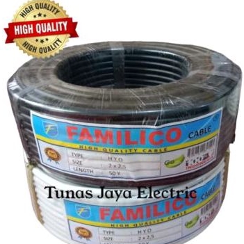 Kabel Serabut NYMHY / NYYHY 2x2,5mm @50Y FAMILICO Cable (Best Quality)