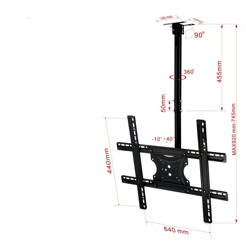 Bracket TV Universal Rotating Hanger Adjustable Angle 32-65 Inch Braket Televisi Kuat Tahan Lama Berkualitas