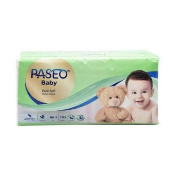 Tisu Bayi 130 Sheets 3ply / Tissue Paseo Baby Soft Pack 130 Sheet 3 ply aman untuk bayi