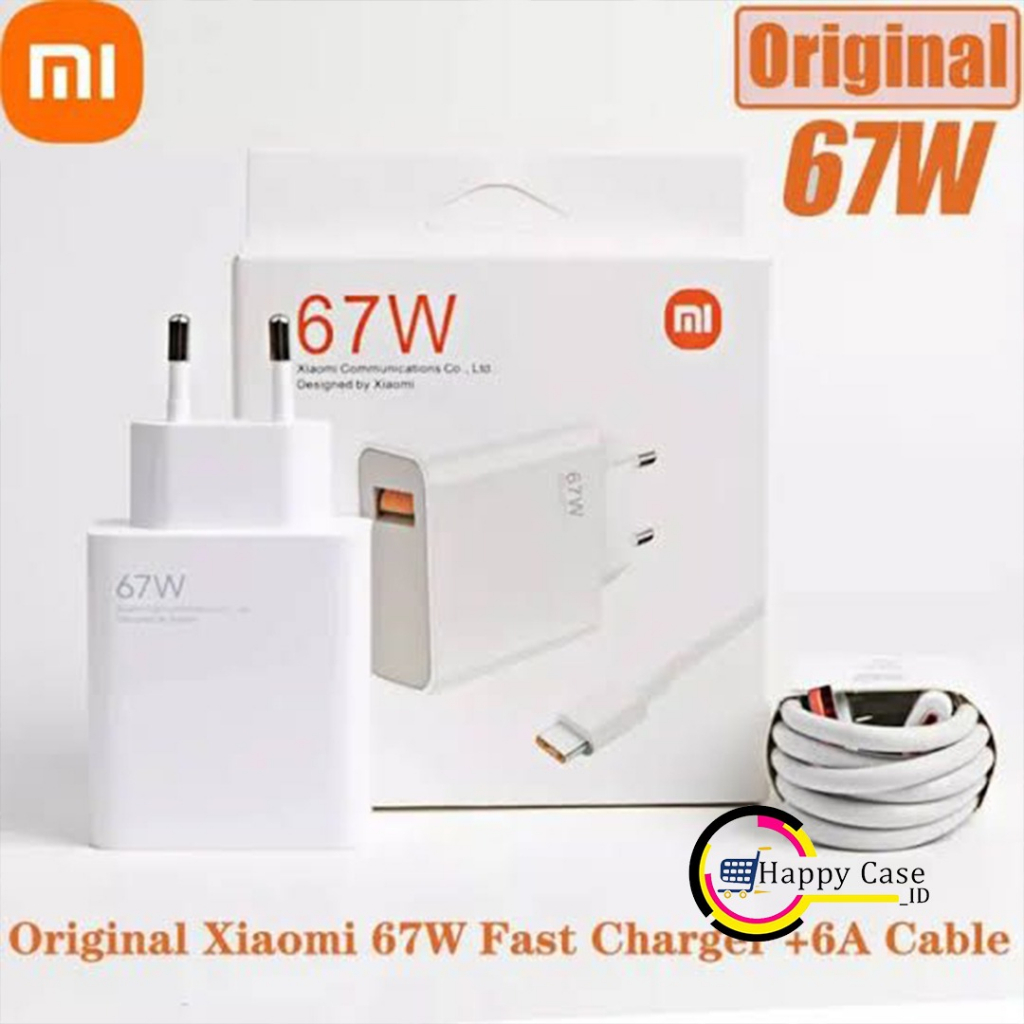 HC CHARGER CASHAN TC XIOMI 67W TURBO CHARGER REDMI 9 9A 9C 10 10A 10C 11 12 C REDMINOTE 9 10 11 12 P