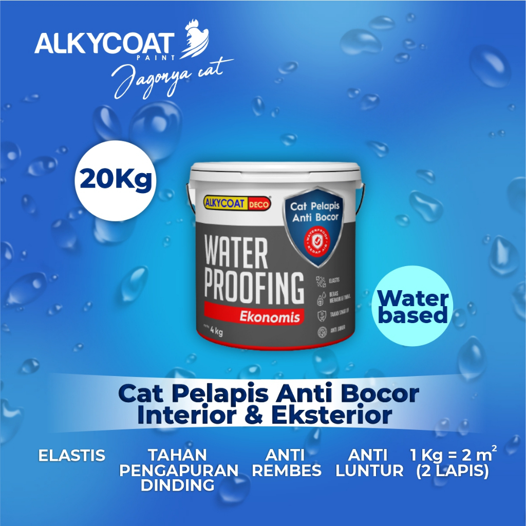 CAT PELAPIS ANTI BOCOR EKONOMIS / Cat Waterproofing Ekonomis / Cat Anti Bocor / Cat Tembok Anti Air 