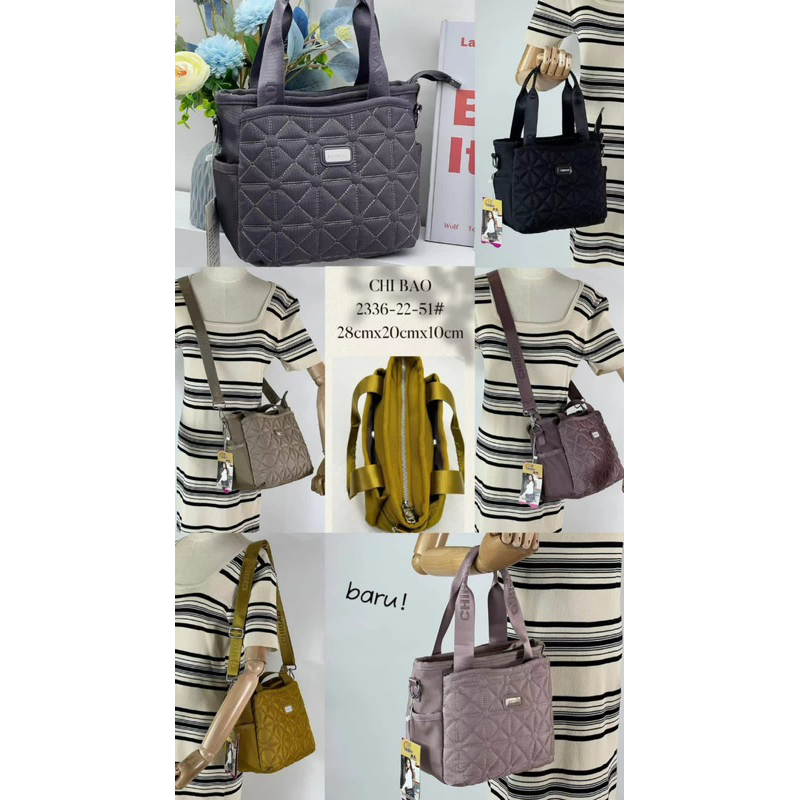 CB2336-22-51 TAS WANITA IMPORT CHIBAO 2in1 JINJING DAN SELEMPANG