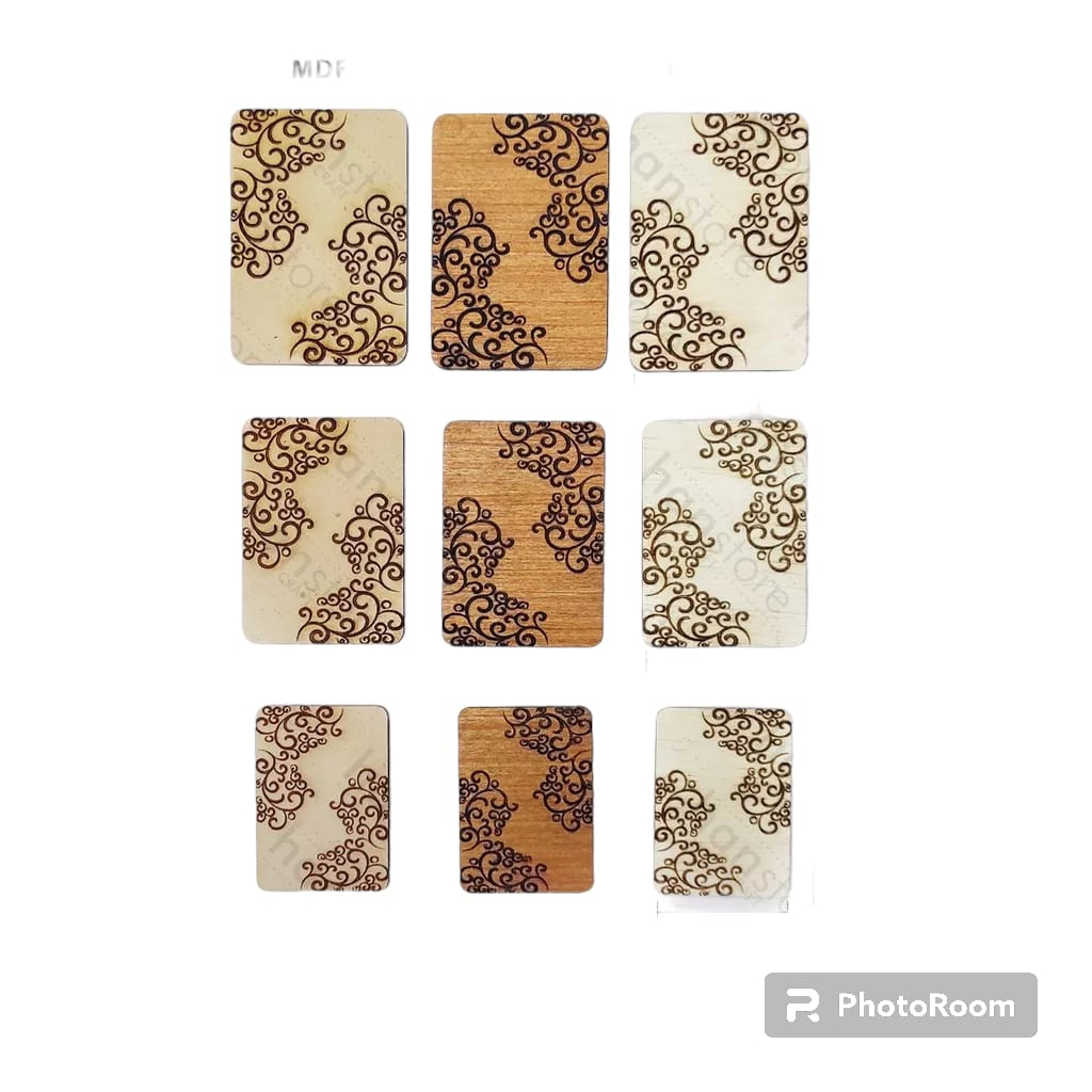 Tatakan Segi Empat Wadah Replika Emas / Kayu MDF / Triplex / Plywood / Akrilik Emas / Perak / Hitam 