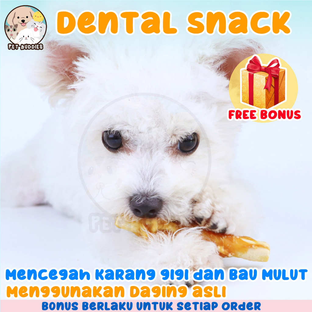 Dental Stick Snack Bergizi Kucing/Anjing Makanan Pet Gigit Daging Asli