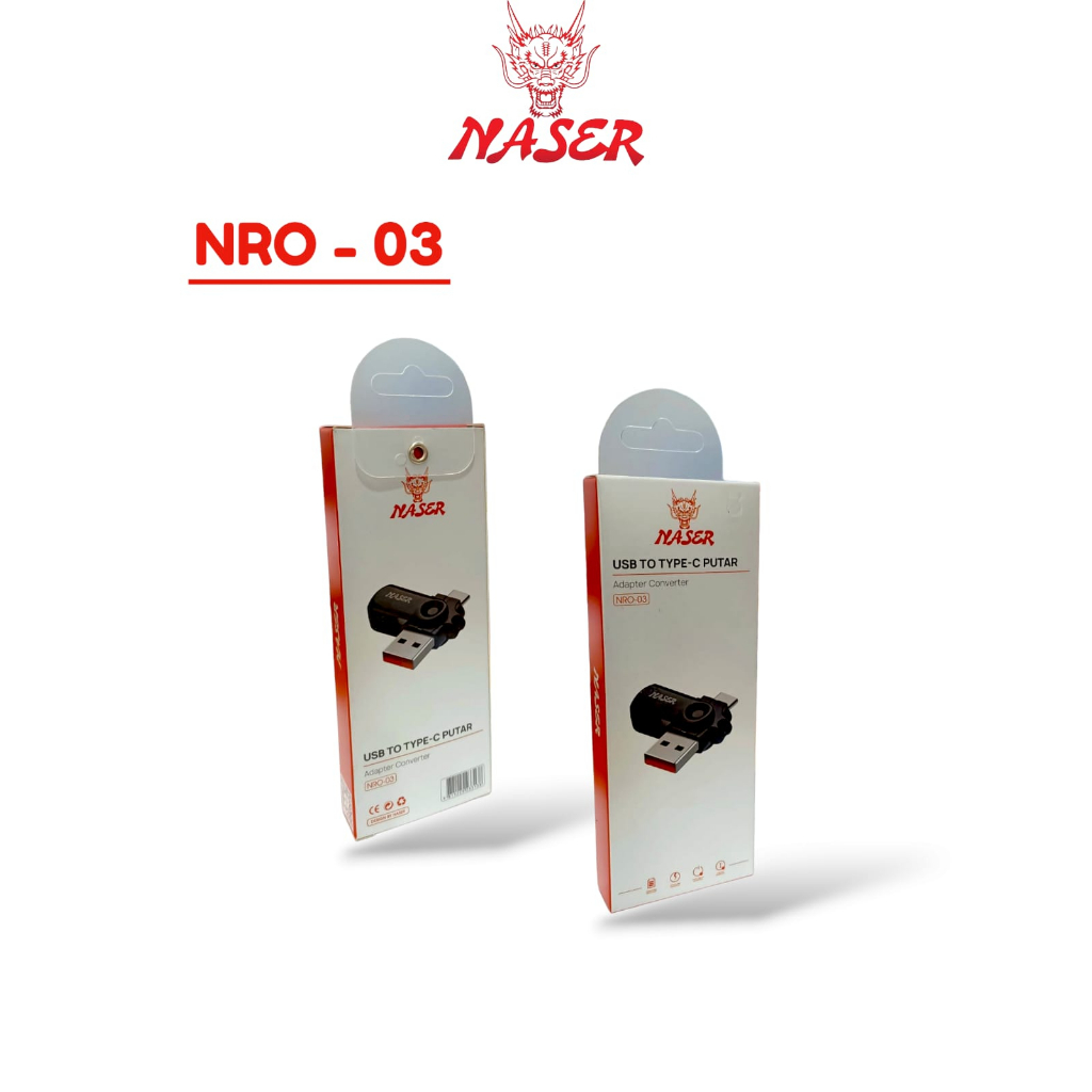 NASER OTG TYPE C PUTAR NRO-03 / ADAPTER CONVERTER TYPE C USB PUTAR NASER/PRODUK ORIGINAL