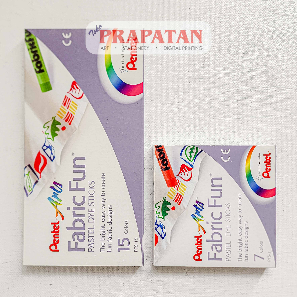 

Pentel Fabric Fun Pastle Dye Stick Set | Cat Kain Tekstil