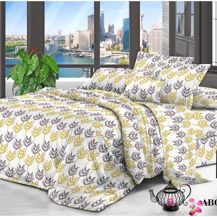 Sprei Set JUMBO 240x200 Katun BONITA/Sprei JUMBO Motif-Bunga Ilalang